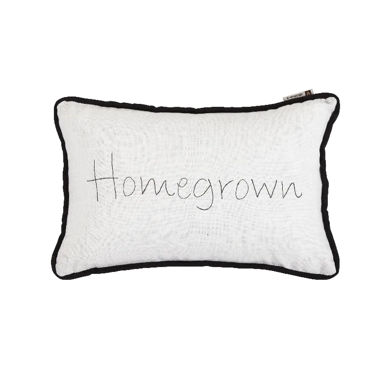 Pregnancy Pillows for Expectant Mothers"Homegrown" Embroidery Lumbar Pillow, 12x19