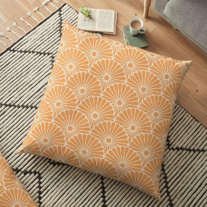 Firm Pillows for Side SleepersWhite & Orange Chrysanthemum Outdoor Pillows