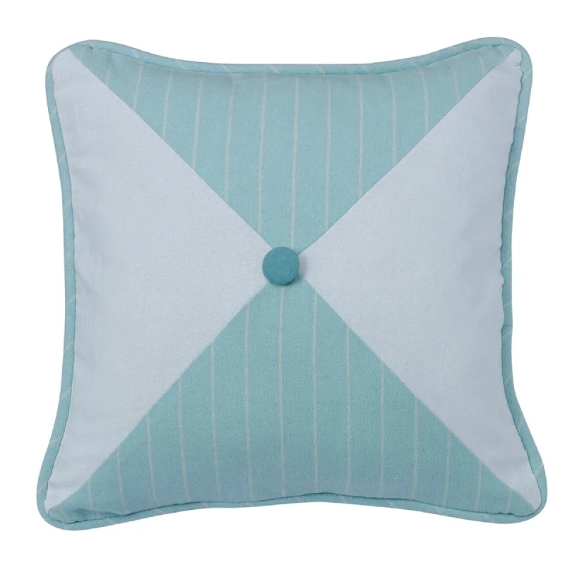 Down Alternative Pillows for Ethical ChoicesCatalina Striped/Chevron Reversible Throw Pillow, Aqua