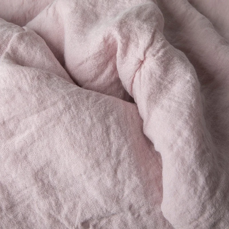 Microfiber blankets that are durable and easy to care forBlush Pink Linen Quilted Throw