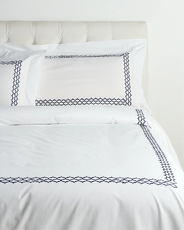 Teen - room duvet covers with trendy and age - appropriate patternsDea Italian Linens Sinfonia Toscana Virgina Embroidered Duvet Set