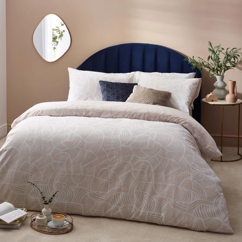 King - size duvet covers to fit large king - sized beds perfectlyDunes Abstract Cotton Rich Reversible Duvet Cover Set