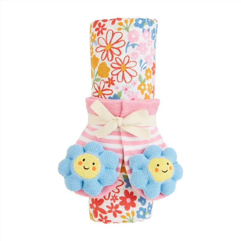 Acrylic blankets for a soft and affordable alternativeKid's Floral Swaddle & Rattle Set In Multi Acrylic blankets for a soft and affordable alternativeKid's Floral Swaddle & Rattle Set In Multi