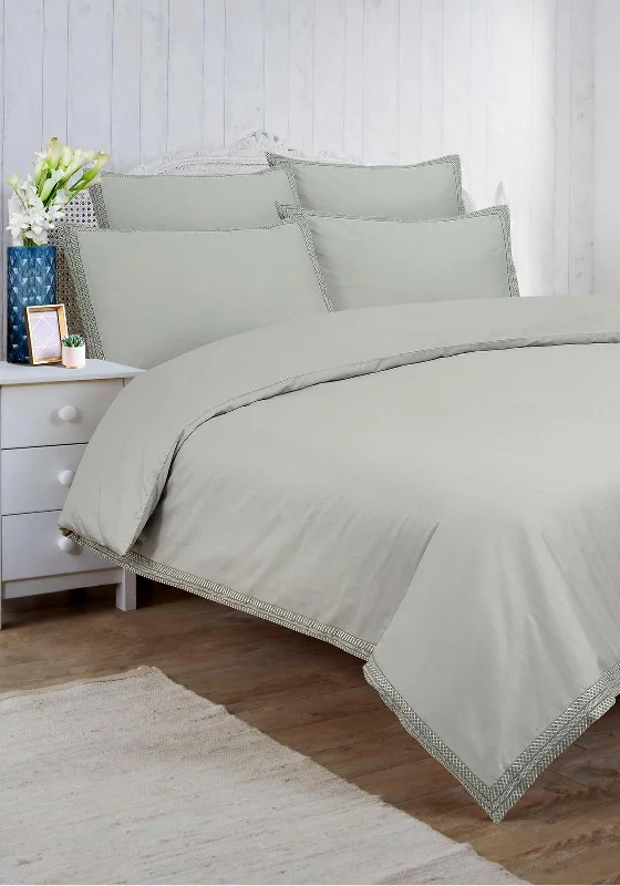 King - size duvet covers to fit large king - sized beds perfectlyVantona Home Hotel Collection Lattice Geo Duvet & Pillowcase Set, Silver King - size duvet covers to fit large king - sized beds perfectlyVantona Home Hotel Collection Lattice Geo Duvet & Pillowcase Set, Silver