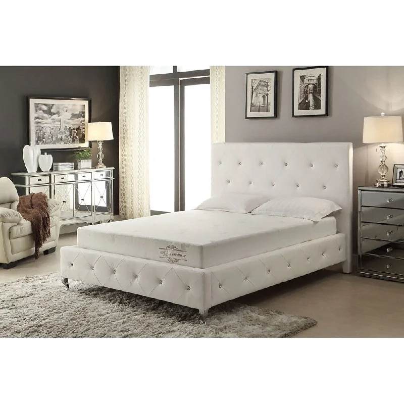 Memory foam mattresses for pressure relief and contouringAloe Vera 8-inch Full-size Memory Foam Mattress and White Frame Set