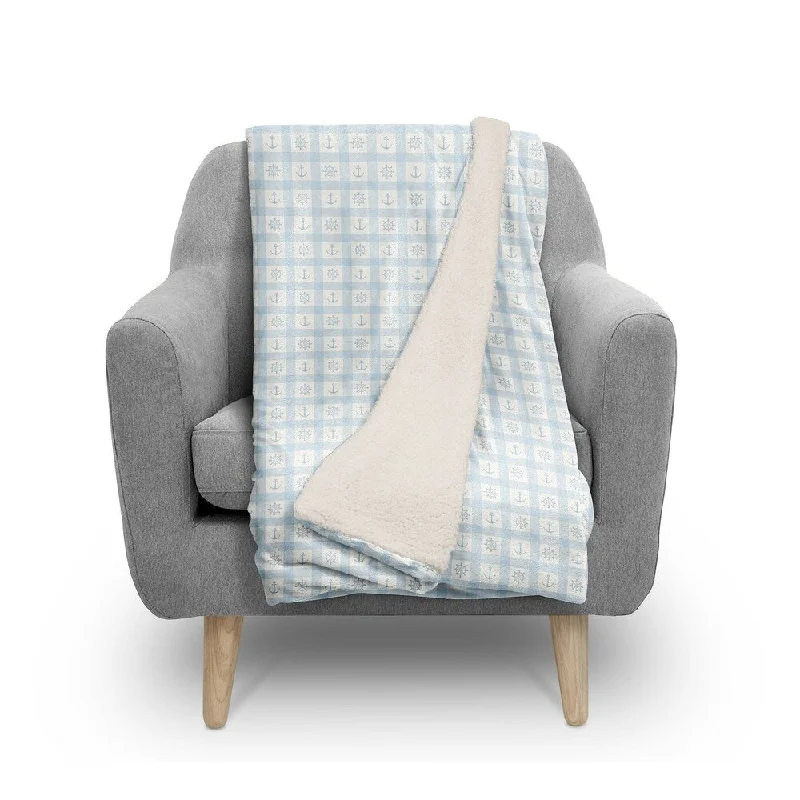 Goose down comforters known for their superior quality and insulationANCHOR GALORE LIGHT BLUE Sherpa Comforter - 30X40