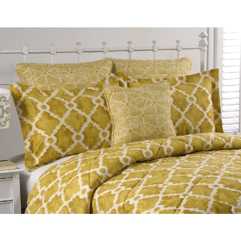 Microfiber - filled comforters that are lightweight and easy to care forAthena Goldenrod 4-piece Comforter Set Microfiber - filled comforters that are lightweight and easy to care forAthena Goldenrod 4-piece Comforter Set