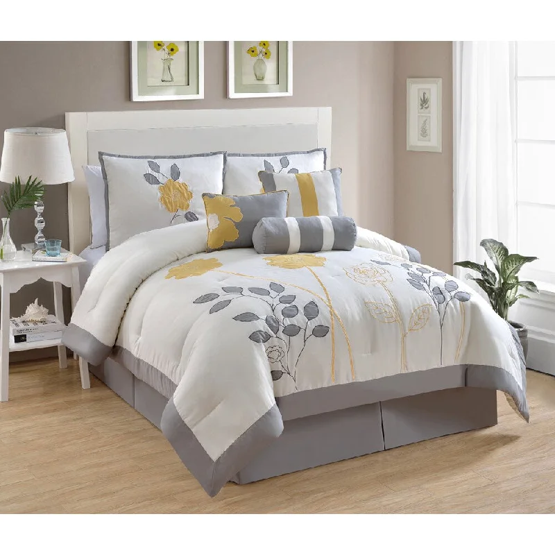 Wool - filled comforters with natural moisture - wicking and temperature - regulating featuresFloral 7-piece Comforter Set Wool - filled comforters with natural moisture - wicking and temperature - regulating featuresFloral 7-piece Comforter Set