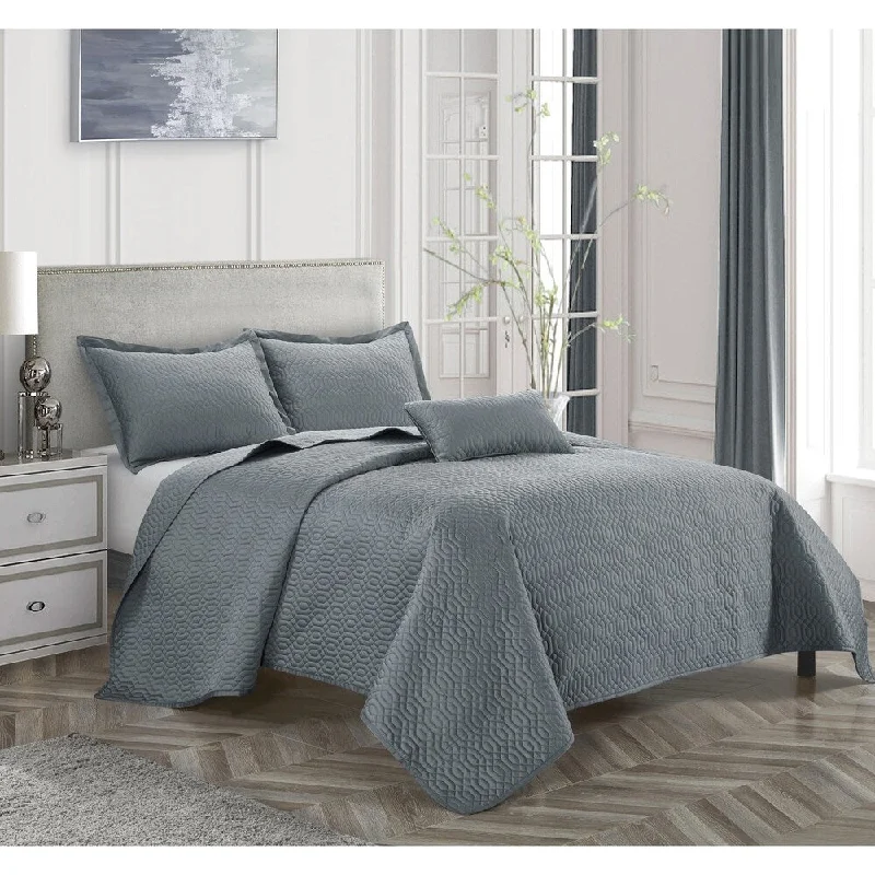 Bamboo - fiber - filled comforters with antibacterial and breathable qualitiesKent 4-Piece Coverlet Set Bamboo - fiber - filled comforters with antibacterial and breathable qualitiesKent 4-Piece Coverlet Set