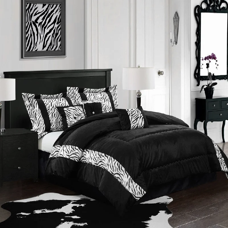 Microfiber - filled comforters that are lightweight and easy to care forNanshing Lucinda 7-piece Bedding Comforter Set