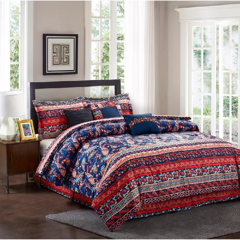 King - size comforters to fit large king - sized beds perfectlyR2Zen™ Hannah 7-Piece Comforter Set King - size comforters to fit large king - sized beds perfectlyR2Zen™ Hannah 7-Piece Comforter Set