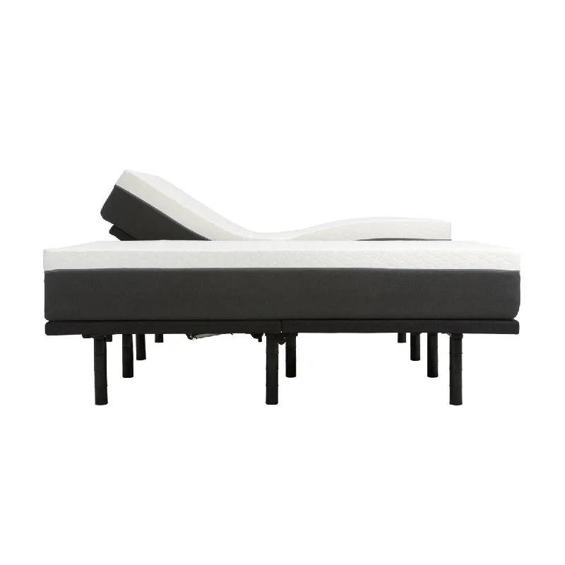 Hybrid mattresses combining foam and innerspring technologyShasta 12-inch Gel Memory Foam Mattress and Model G Adjustable Base